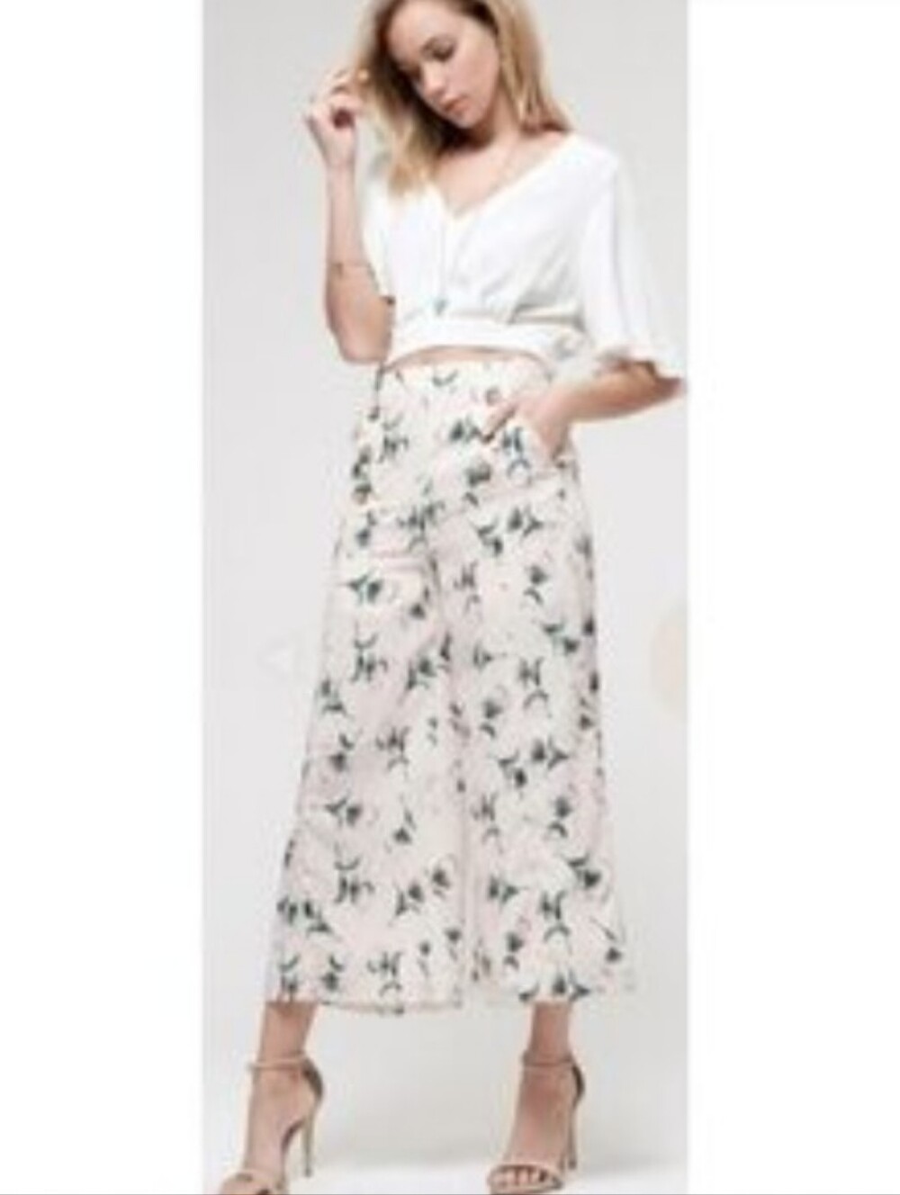 Altar'd State Floral Wide Leg Pants Sz M